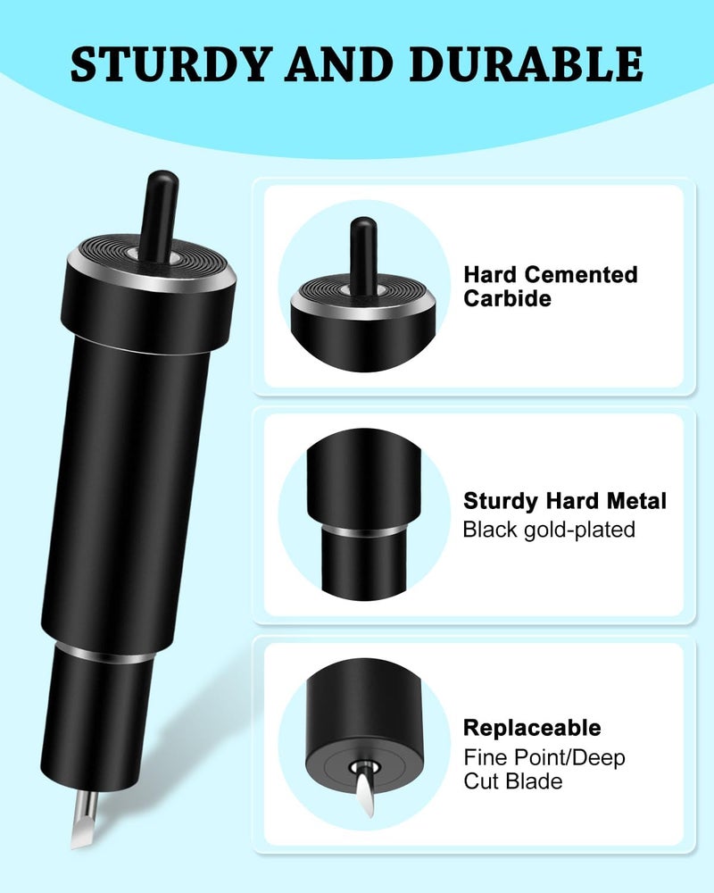 UCEC 21 PCS Premium Replacement Cutting Blade+Housing Compatible with Cricut Maker 4/Maker 3/Explore 4/Air 2/Air 3 Cutting Machine, Includ 10PCS Standard Blades, Deep Cutting Blades and Cut Housing - Image 2